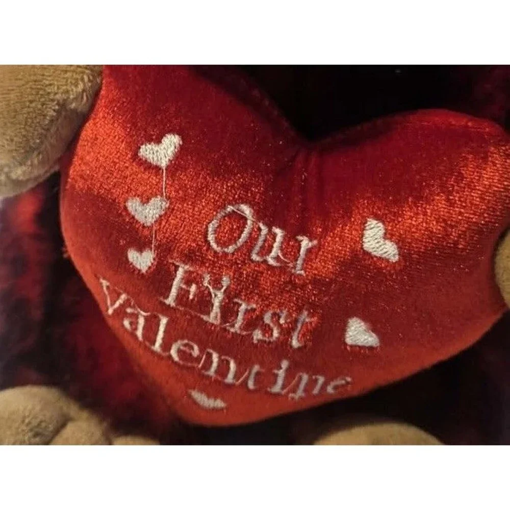 Dan Dee Plush Stuffed Toy Red Monkey Animal Doll Valentine's Heart Pillow 10